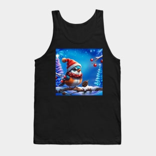 Sweet little and friendly christmas bird Tank Top